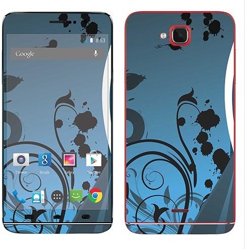 Wiko Royal Sticker Royal Tatuaż ścienny RS. 97277 samoprzylepny do Slide z motywem Blue Abstract Flowers RS.97277