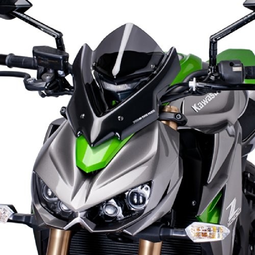 Puig Pico 7011 °F szyby przedniej Cockpit otoczonej warstwą ochronną do motocykla Kawasaki Z1000 2014, ciemny przyciemnianej, Medium 7011F