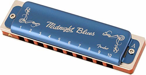 Fender Fender MIDNIGHT BLUES HARMONICA harmonijka ustna  diatoniczna  10 otworów  nastroj: A  kolor: niebieski (edycja limitowana) 990702103