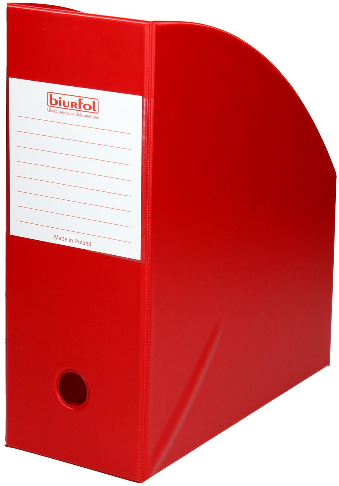 BIURFOL Pojemnik czasopisma 110mm czerwony PCV Biurfol