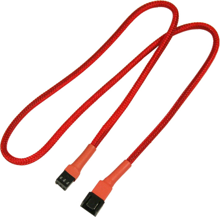 Nanoxia Kabel zasilający 3-Pin Molex przedłużacz 60 cm red - 900300001