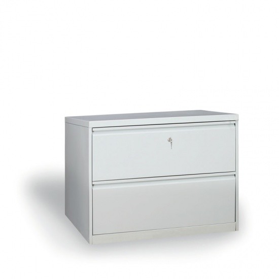 B2B Partner Dwurzędowa szafa kartotekowe A4, 2 szuflady, kolor szary LC002