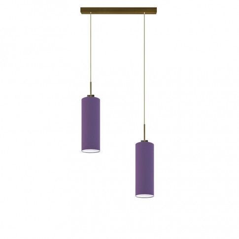 Lampa wisząca z dwoma zwisami na złotym stelażu - Atrosa 5X