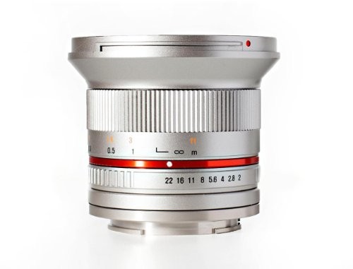 Rokinon ROKINON 12 MM F2.0 NCS CS Ultra szerokokątny obiektyw Sony E-Mount, Sony E, srebro RK12M-E-SIL