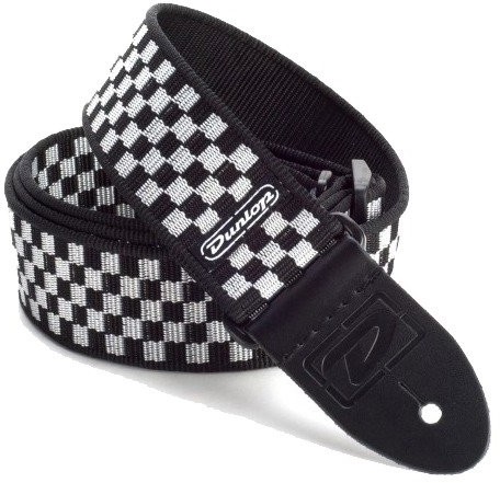 Dunlop D38-31BK Pasek Gitarowy B&W Check