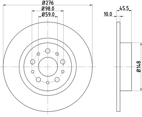 HELLA PAGID Tarcza hamulcowa PAGID 8DD355108-731