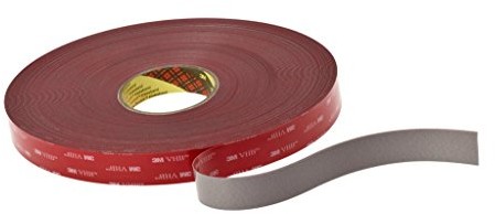 3M 3 m 7000072502 VHB taśm klejących, 4956 P, 12 MM X 33 m, 1,6 MM, kolor szary (zestaw 6 szt.) 7000072502