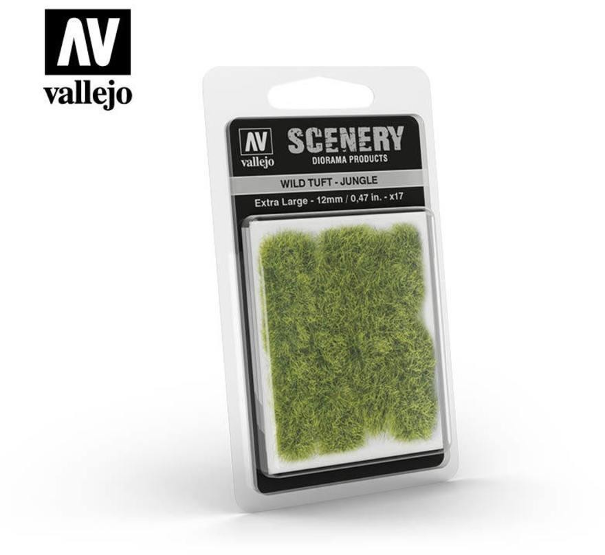 Vallejo Kępki samoprzylepne dżungla - Wild Tuft Jungle 12mm / 17 szt. Vallejo SC428
