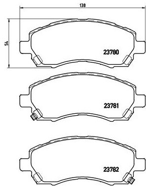 top BREMBO Zestaw klocków hamulcowych, hamulce tarczowe P 78 009