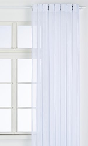 Linder 0133/10/375ab zasłona, dużym z oczkami, Diamond  biały 290 x 240 cm 0133 /10/375AB