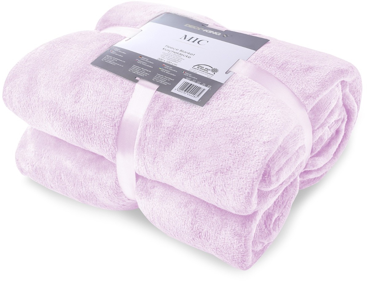 DecoKing Koc Mic - Pudrowy róż 220x240 cm