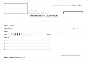 Firma krajewski Skierowanie do laboratorium [Mz/Nfz-2] Mz/Nfz-2