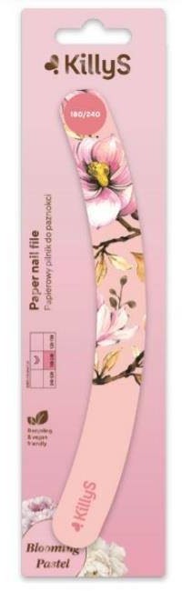 Killys Blooming Pastel Paper Nail File papierowy pilnik do paznokci banan 180/240 Brzoskwiniowy