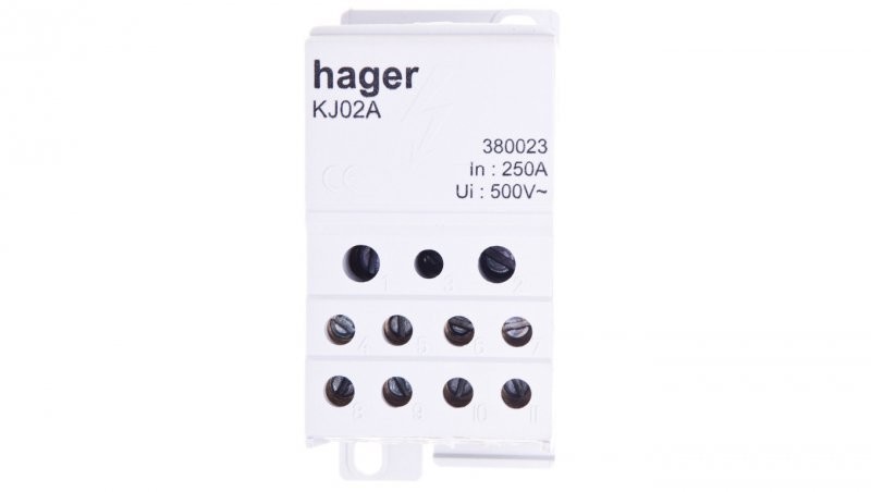 Hager polo Blok listew rozdzielczych 1-biegunowy 250A KJ02A KJ02A