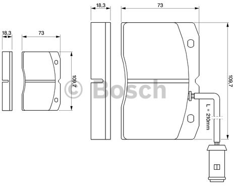 Bosch Zestaw klocków hamulcowych, hamulce tarczowe 0 986 424 144