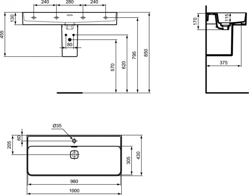 Ideal Standard Strada II  100x43   T300201