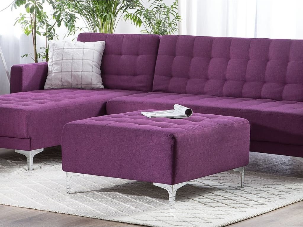 Beliani Otomana tapicerowana violett ABERDEEN