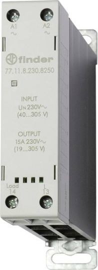 Przekaźnik modułowy półprzewodnikowy (SSR) wyjście 1NO 15A 19...305VAC zasilanie 230VAC 77.11.8.230.8250 771182308250