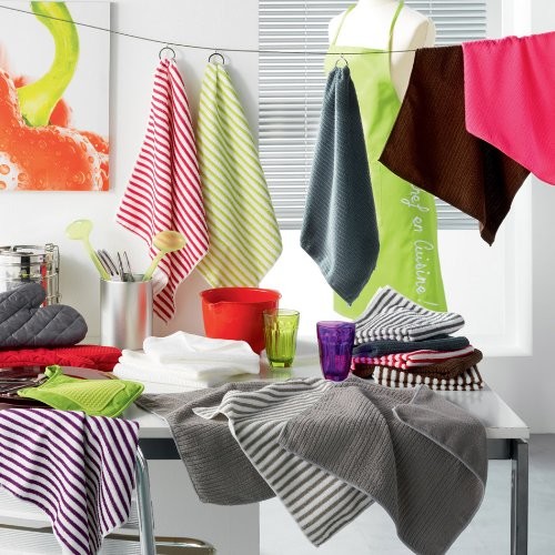 Ligne Decor farbowany ligne Decor ręczniki z mikrofazy, 3-częściowy 2/1 W paski, 40 x 40 cm 1790125