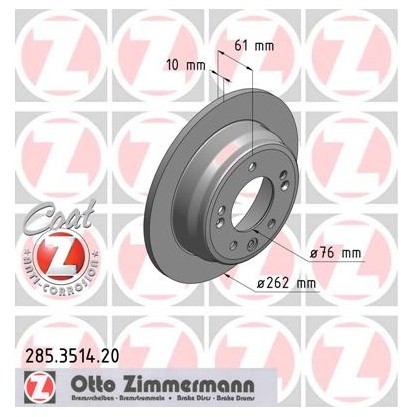 Zimmermann Tarcza hamulcowa 285.3514.20