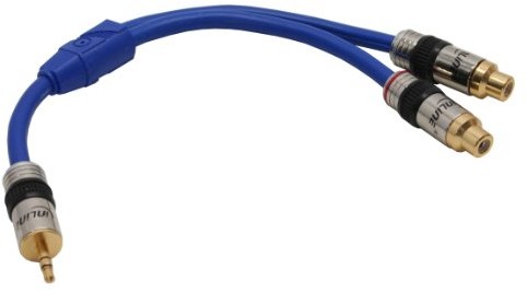 InLine /cinch Premium Jack 0,25 m 3,5 MM wtyczka jack do 2 X gniazda cinch pozłacane styki długość 0,25 m 89941P