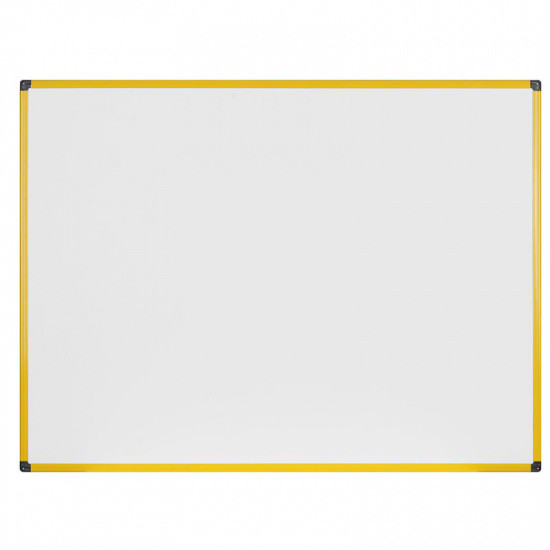 BI-OFFICE Biała tablica do pisania, magnetyczna, żółta ramka, 900x600 mm MA0315177