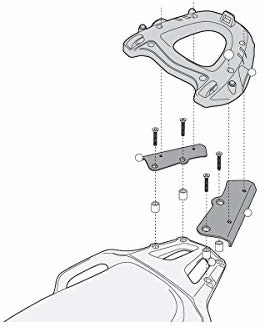 Givi SR1110 bagażnik Monokey walizka, czarny SR1110