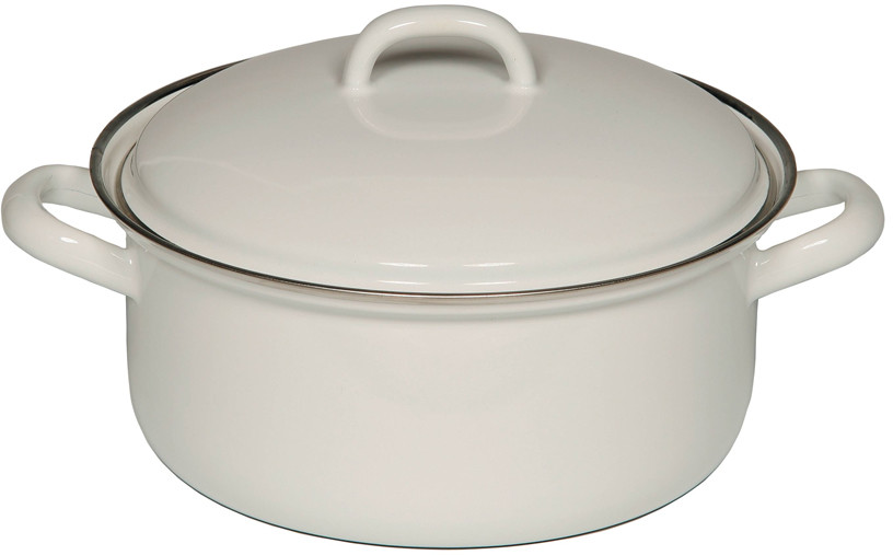 Riess Garnek emaliowany 0,5l biały Classic