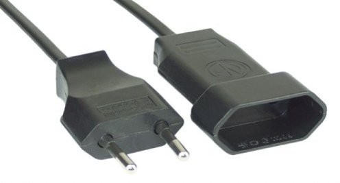 InLine Kabel zasilający Euro Typ C Plug Power przedłużacz męski żeński czarny 3m 16683S