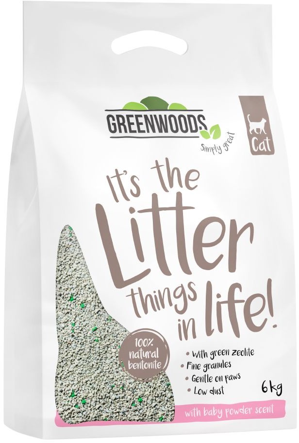 Greenwoods Greenwoods Żwirek zbrylający się z naturalnego bentonitu 12 kg