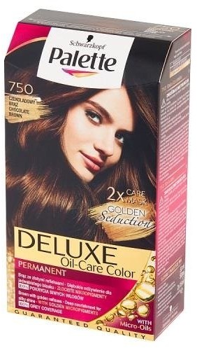 Schwarzkopf Deluxe Oil-Care Color farba do włosów trwale koloryzująca z mikroolejkami 750 Czekoladowy Brąz