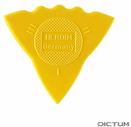 Herdim Herdim kostka do kostek/pick 3 grubości, żółta, grubość cienka, I = miękka, II  średnia, III  twarda, 12 sztuk 600201
