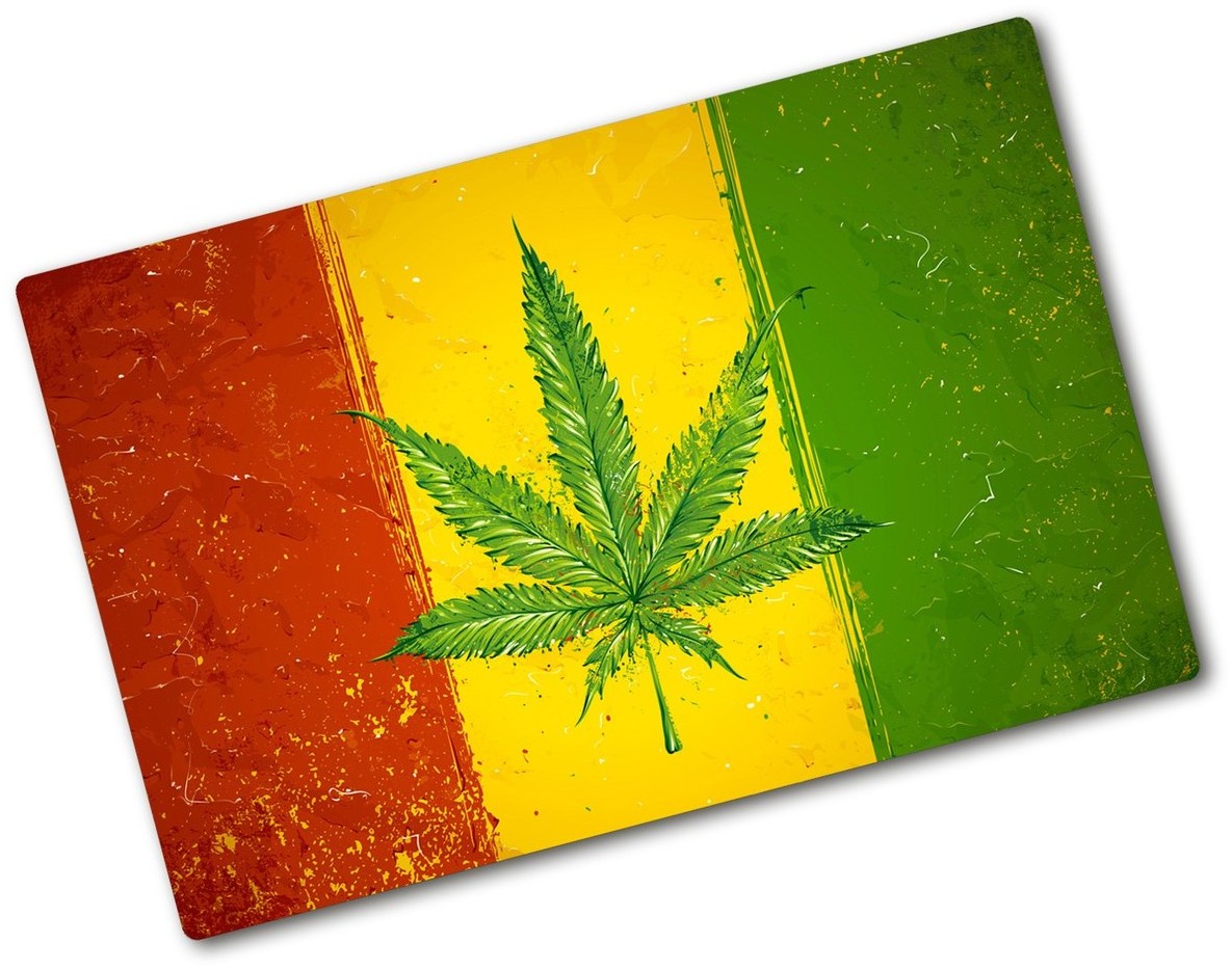 Deska kuchenna szklana Rasta flaga Mapy i flagi