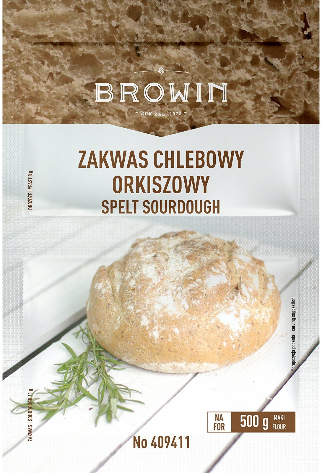 Browin Zakwas chlebowy orkiszowy z drożdżami - 19 g