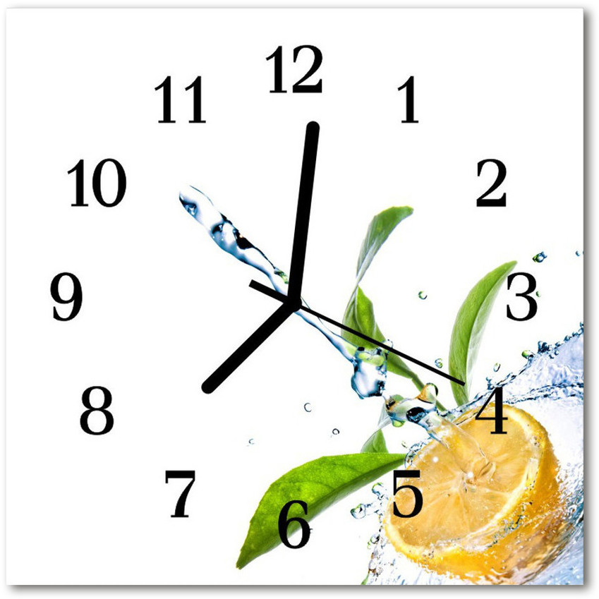 tulup pl Zegar ścienny kwadrat Cytryna 30x30cm