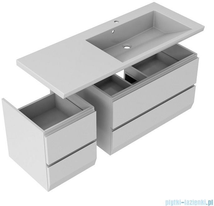 Oristo Brylant szafka z umywalką prawa 125x50x48cm grafit/biały OR36-SD2S-85-5/OR36-SD2S-40-5/UME-BR-125-92-P |