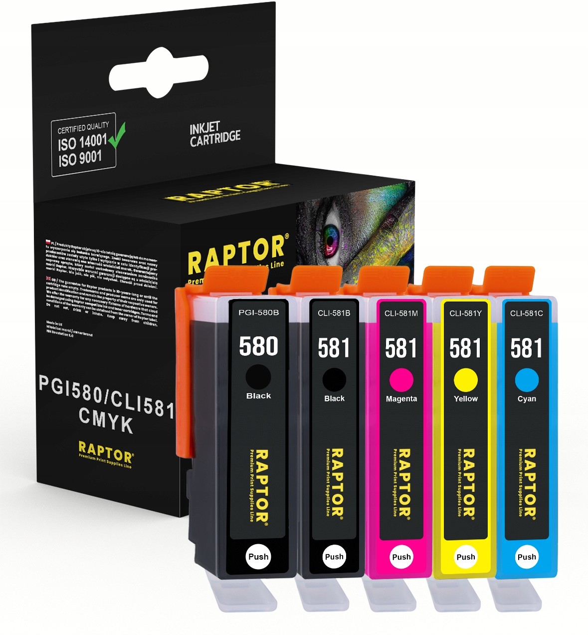 5x Tusz Do Canon PGI580 CLI581 XXL TS9541C TS9550