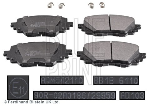 BLUE PRINT Zestaw klocków hamulcowych, hamulce tarczowe ADM542110