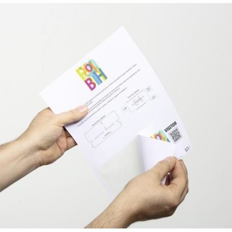 Durable Identyfikator z papieru, arkusz A4 z laminowanym i składanym identyfikatorem DO 28.02 GRATIS DO ZAMÓWIEŃ NA POWYŻEJ 200 ZŁ 825802