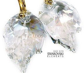 Swarovski Kolczyki Angel Wings Złote Srebro