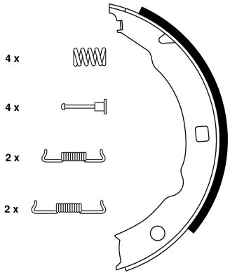 TEXTAR Zesatw szczęk hamulcowych, hamulec postojowy 91054800