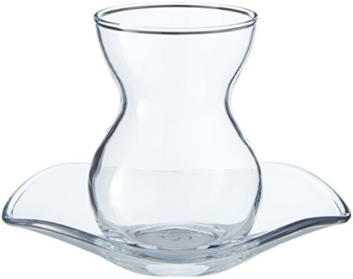 Schillerbach Szklanki do herbaty Zestaw Cay Bar Dagi 6 X szklany Tee + 6 X spodek (96574)