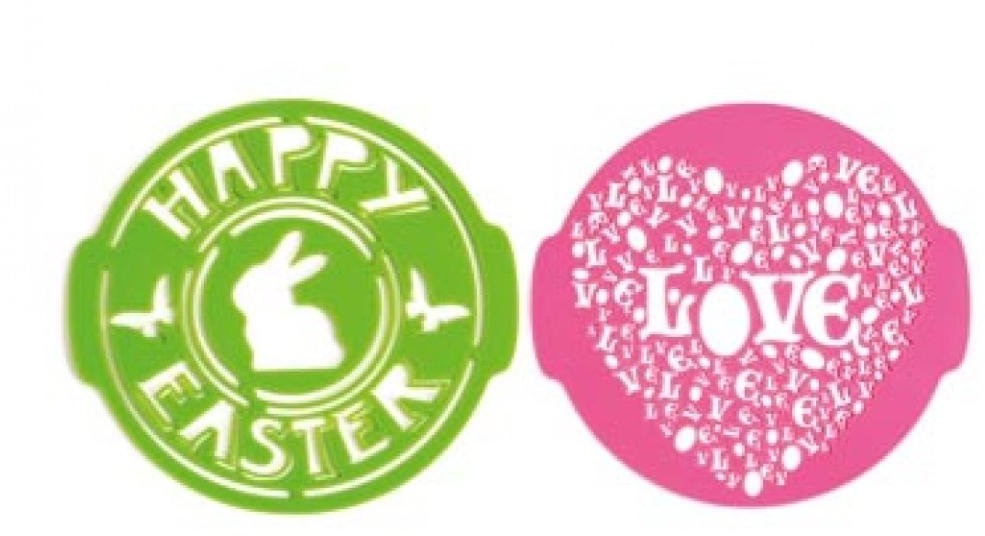 Pavoni Szablony do dekoracji ciast 20x18,5 cm, 2 szt.