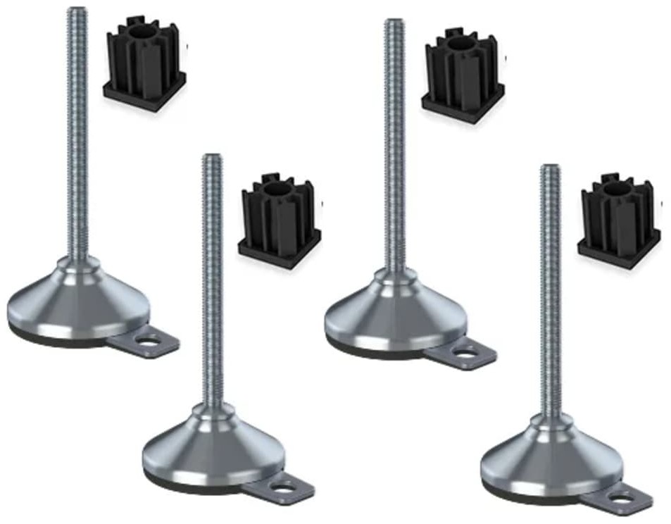 Parnells Stopka nierdzewna 12x150x80mm, podkładka i otwór mocujący + wkładki