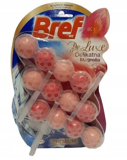 Фото - Засіб для ванн і туалету Bref Kostka do WC  Deluxe Delikatna Magnolia 3x50g 