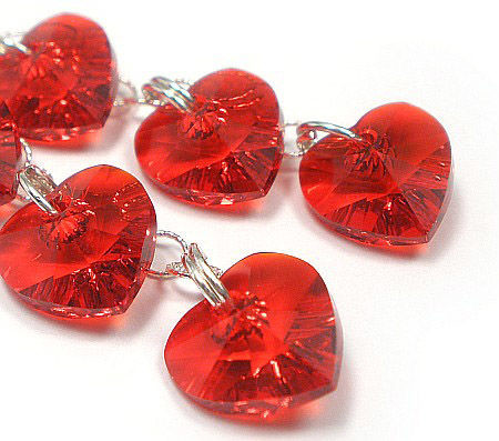 Swarovski PROMOCJA! serca kolczyki Srebro