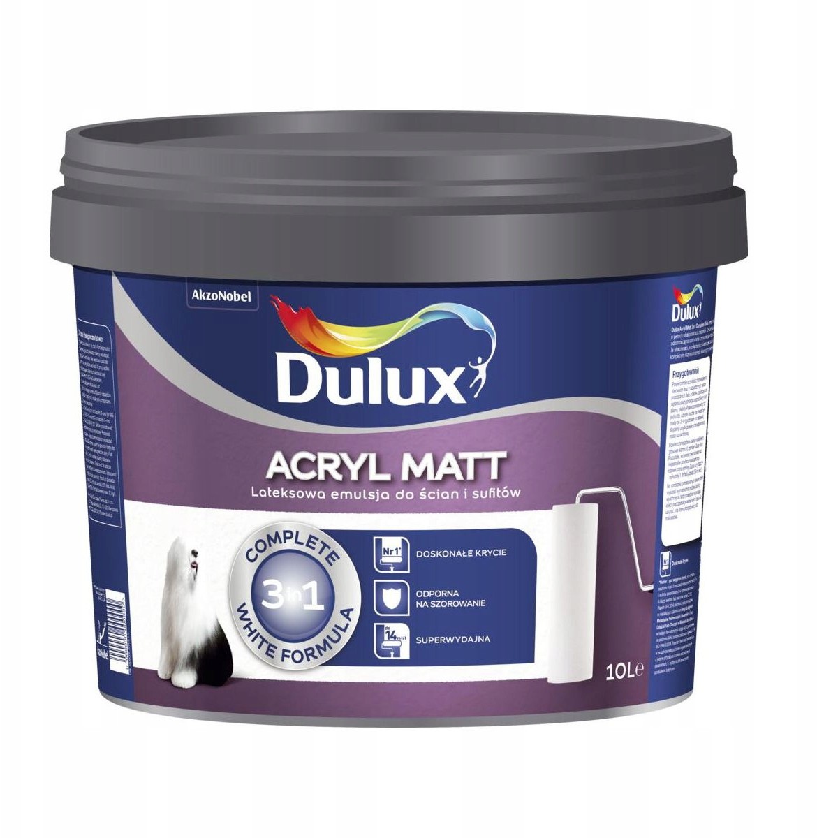 Dulux Dulux Acryl Matt 5L Biała farba matowa lateksowa