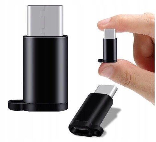 Adapter micro Usb- typ C black