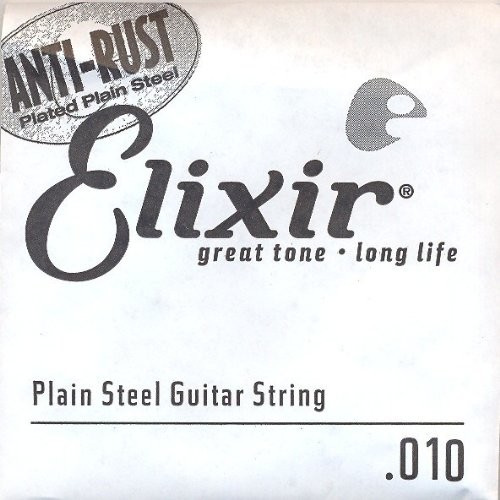 Elixir Plain ball End Anti Rust Single Strings Plain Steel Guitar 13010