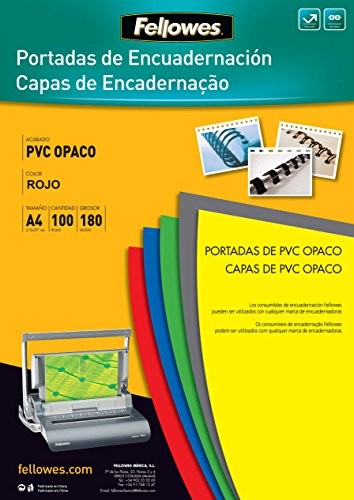 Fellowes 5100601  ciemnoszarą zakładką do książek nband z PCW, nieprzezroczysty, A4, czerwony A4 51002